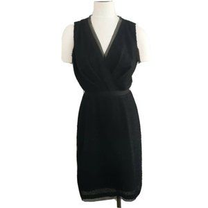 Max & Cleo Black Dress 8 EUC Sheer Tulle Ribbon Sleeveless